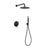 Chicago | Grifo de ducha Monomando | Rociador de acero inox. S.304 Ø25 cm, extraplano y antical | Tubo de salida Pared