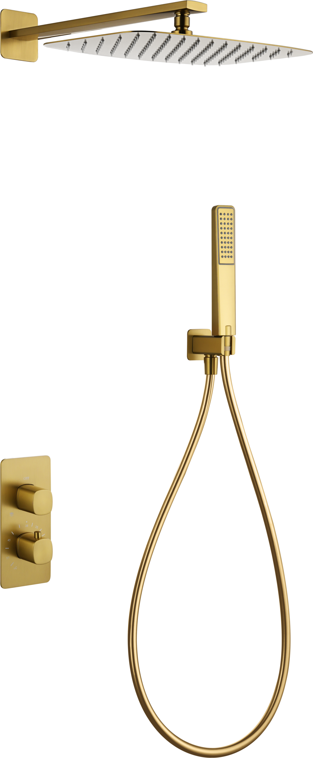 Conjunto Ducha Termostático Empotrado Toscana