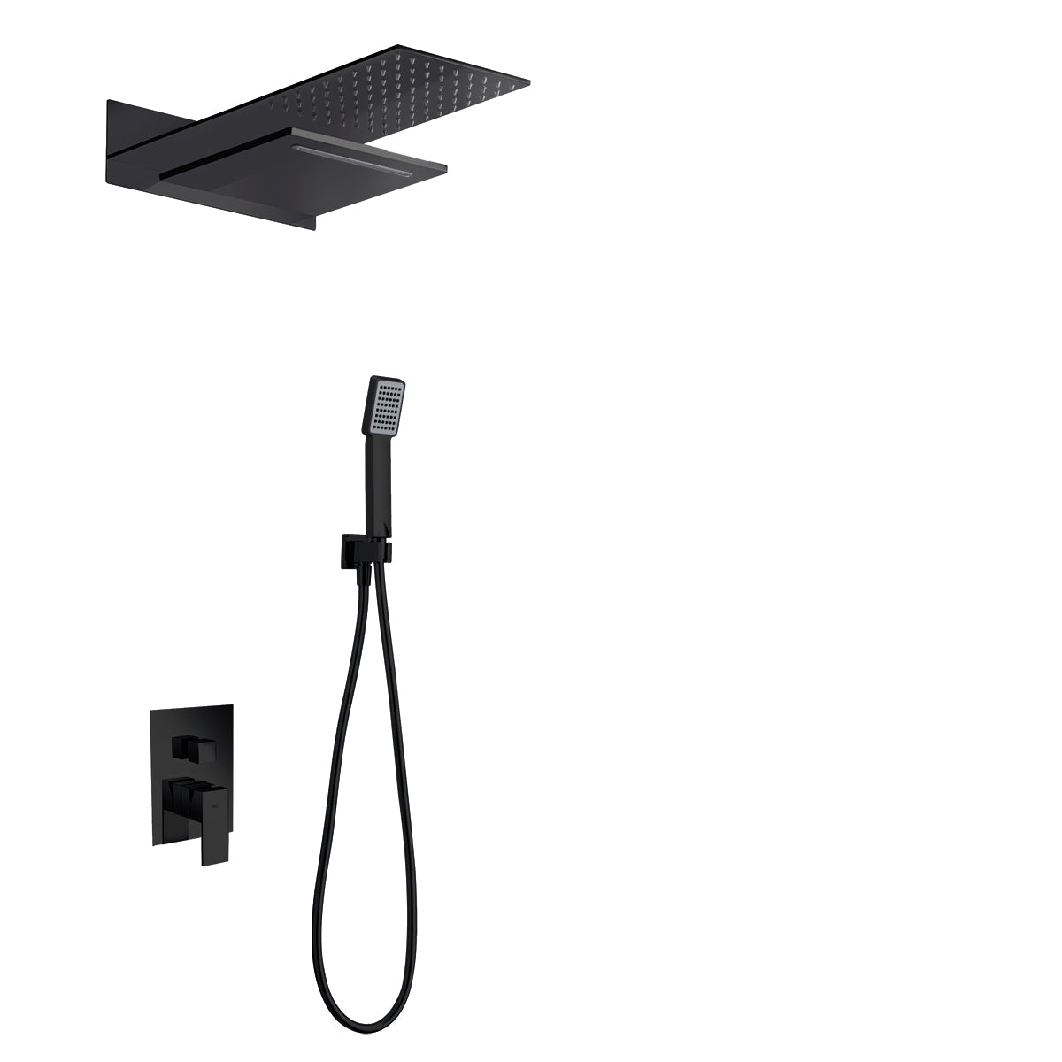 Conjunto de ducha empotrado termostático  Rodas