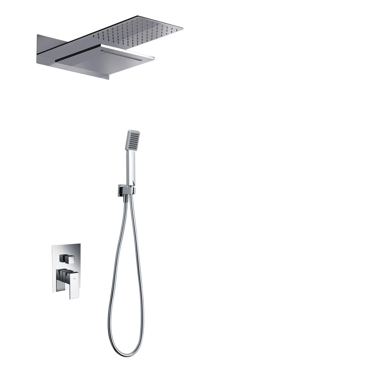 Conjunto de ducha empotrado termostático  Rodas