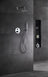Chicago | Grifo de ducha Monomando | Rociador de acero inox. S.304 Ø25 cm, extraplano y antical | Tubo de salida Pared
