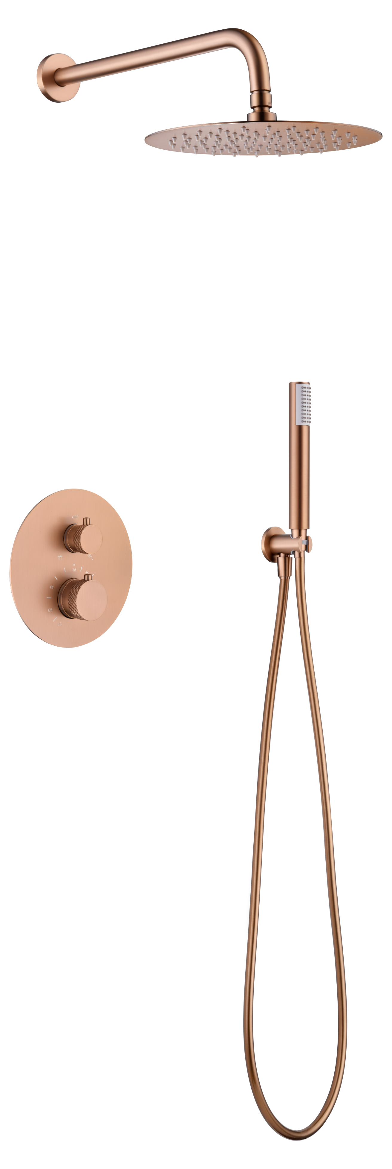 Conjunto de ducha empotrado termostático  Line