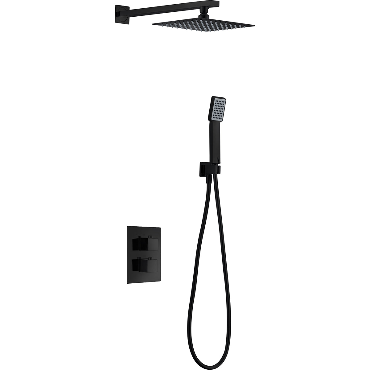 Conjunto de ducha empotrado termostático  Cíes