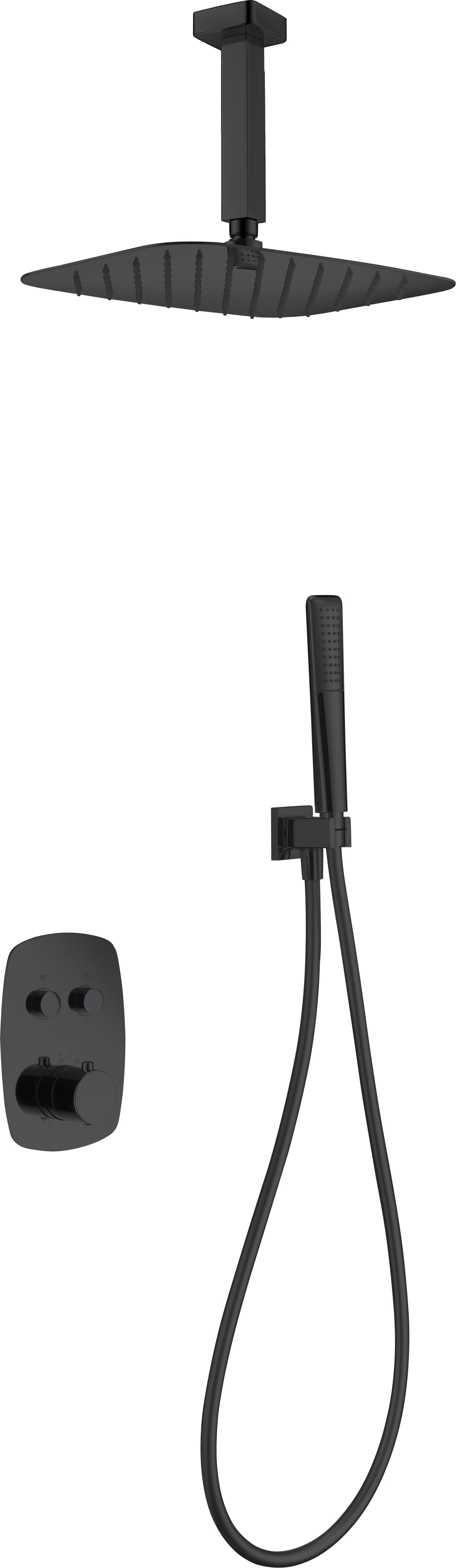 Conjunto de ducha empotrado termostático  Feroe