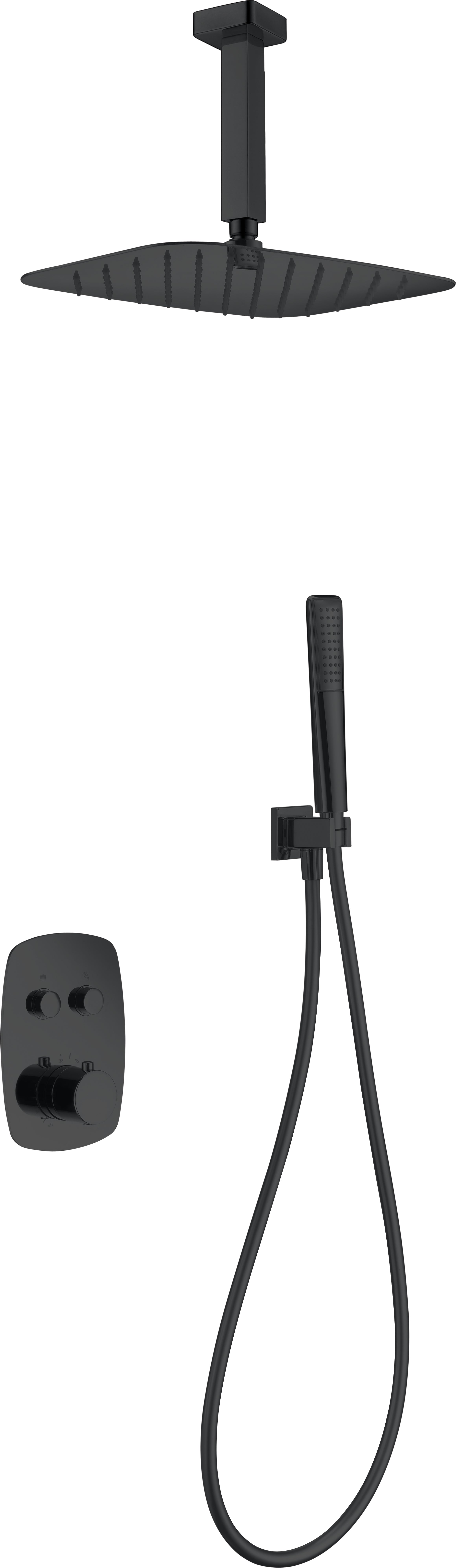 Conjunto de ducha empotrado termostático  Feroe