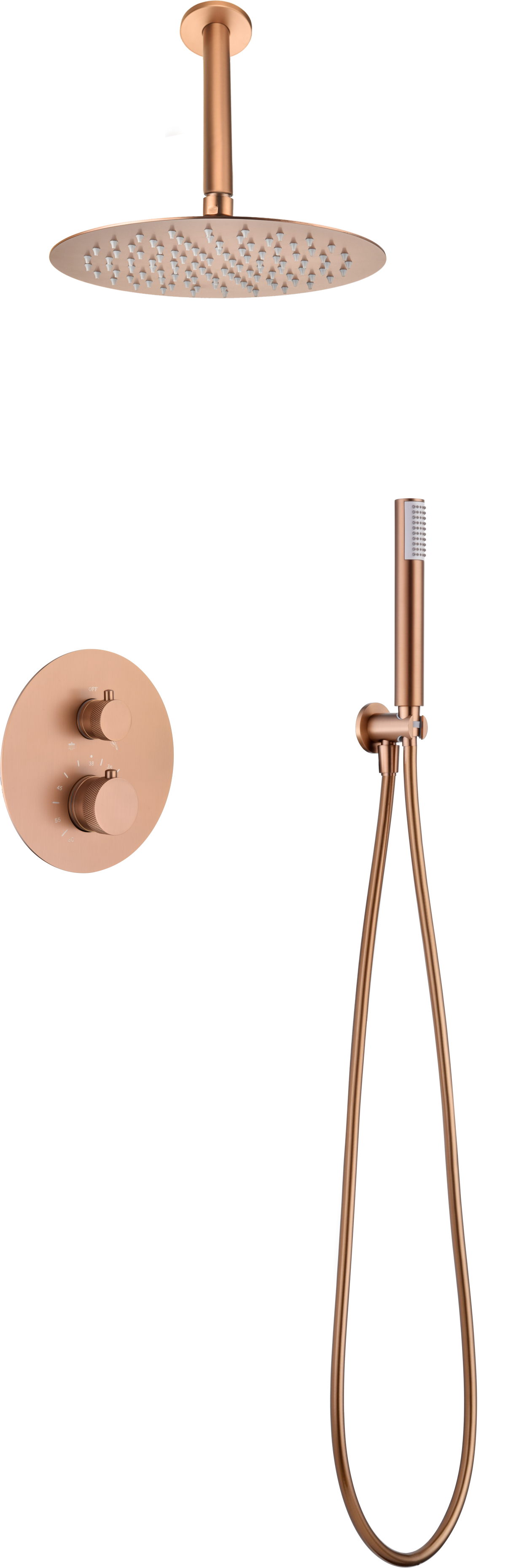 Conjunto de ducha empotrado termostático  Top