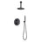 Chicago | Grifo de ducha Termonstática | Rociador de acero inox. S.304 Ø25 cm, extraplano y antical | Tubo de salida Techo