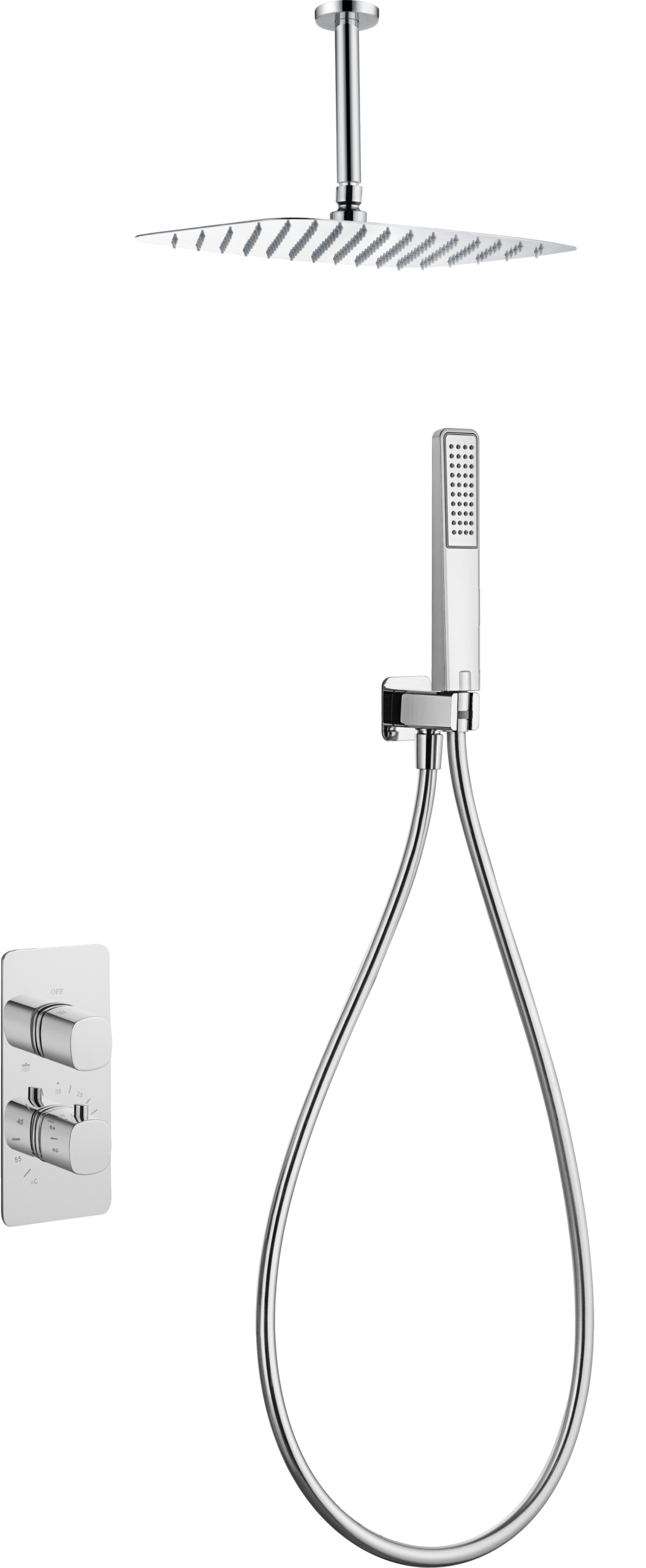 Conjunto Ducha Termostático Empotrado Arezzo