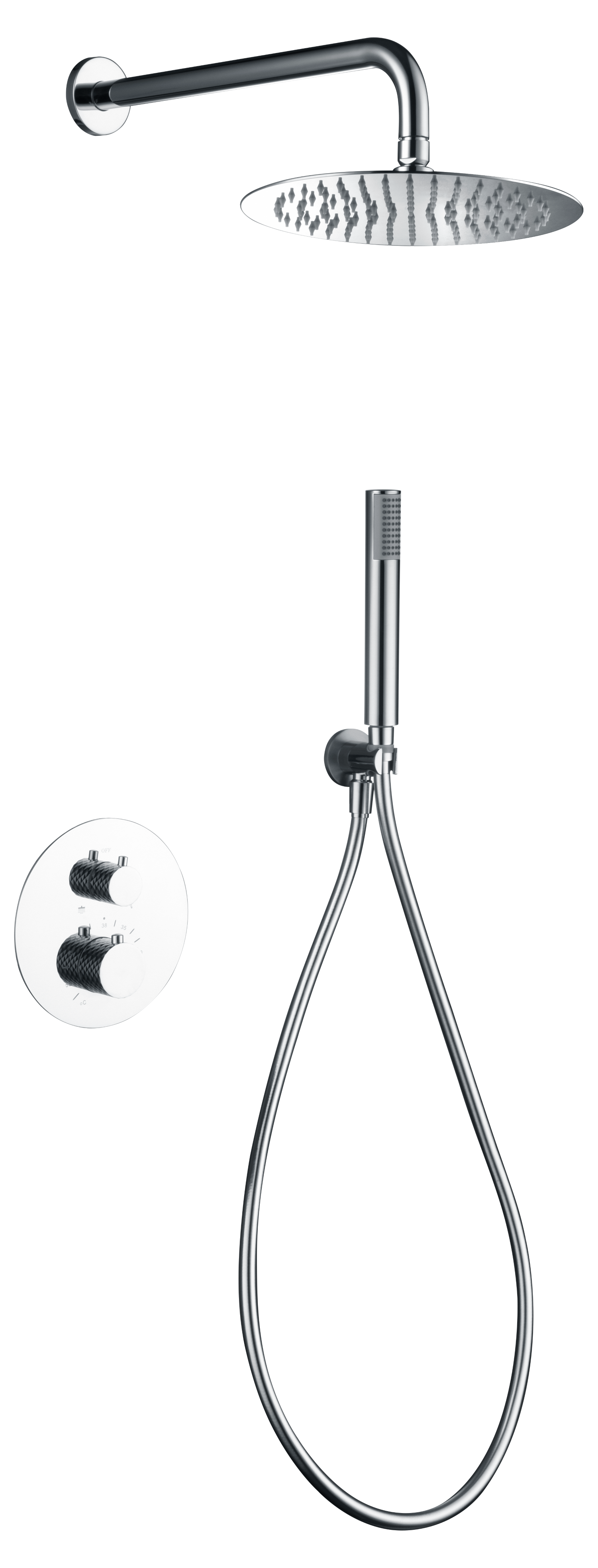 Conjunto ducha termostático empotrado Génova