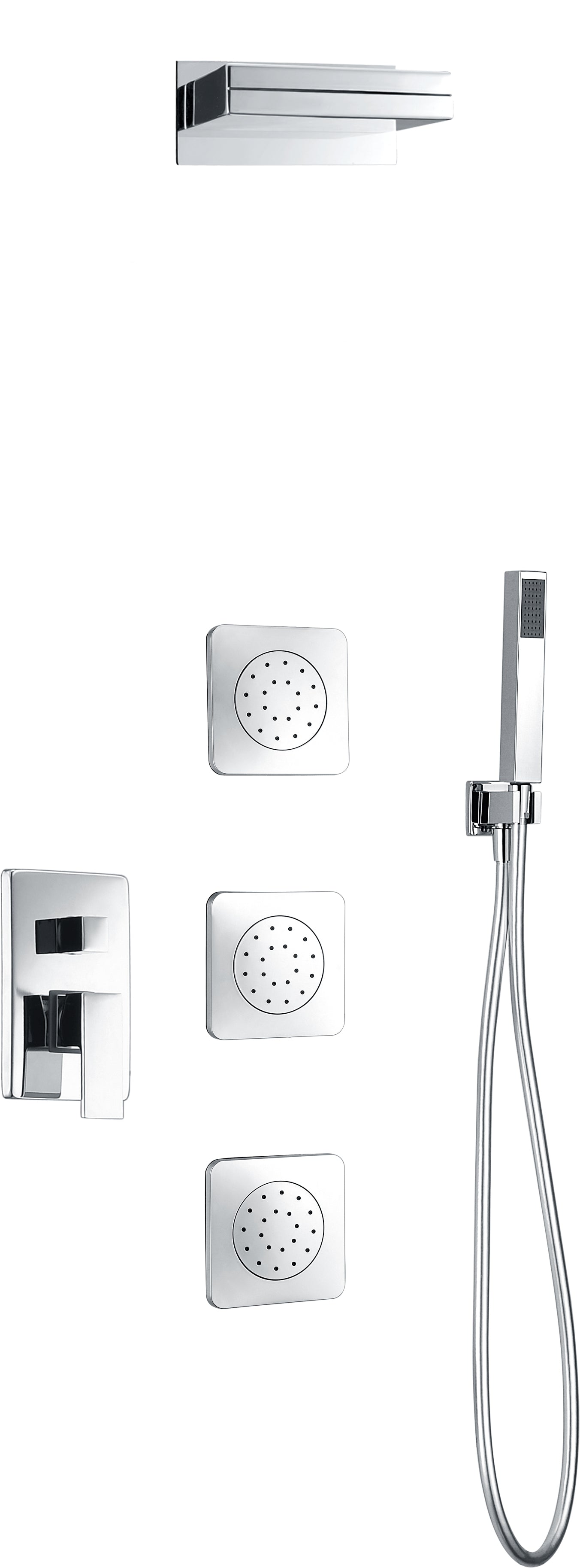 Conjunto de ducha empotrado monomando  Formentera