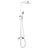 Pisa Columna de ducha con grifo monomando | Rociador Cuadrado acero inox. S.304 20x20 cm | Extraplano Antical