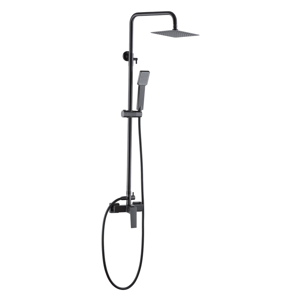 Denver | Columna de ducha con grifo monomando | Rociador Cuadrado acero inox. S.304 20x20 cm | Extraplano Antical