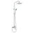 Denver | Columna de ducha con grifo monomando | Rociador Cuadrado acero inox. S.304 20x20 cm | Extraplano Antical