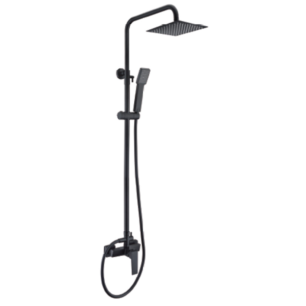 Denver | Columna de ducha con grifo monomando | Rociador Cuadrado acero inox. S.304 20x20 cm | Extraplano Antical