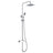 Denver | Columna de ducha con grifo termostatico | Rociador Cuadrado acero inox. S.304 20x20 cm | Extraplano Antical