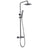 Denver | Columna de ducha con grifo termostatico | Rociador Cuadrado acero inox. S.304 20x20 cm | Extraplano Antical
