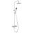 Denver | Columna de ducha con grifo termostatico | Rociador Cuadrado acero inox. S.304 20x20 cm | Extraplano Antical