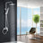 Denver | Columna de ducha con grifo monomando | Rociador Cuadrado acero inox. S.304 20x20 cm | Extraplano Antical