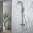 Denver | Columna de ducha con grifo termostatico | Rociador Cuadrado acero inox. S.304 20x20 cm | Extraplano Antical