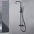 Denver | Columna de ducha con grifo termostatico | Rociador Cuadrado acero inox. S.304 20x20 cm | Extraplano Antical