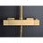 Denver | Columna de ducha con grifo termostatico | Rociador Cuadrado acero inox. S.304 20x20 cm | Extraplano Antical