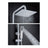 Denver | Columna de ducha con grifo termostatico | Rociador Cuadrado acero inox. S.304 20x20 cm | Extraplano Antical