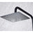 Denver | Columna de ducha con grifo termostatico | Rociador Cuadrado acero inox. S.304 20x20 cm | Extraplano Antical