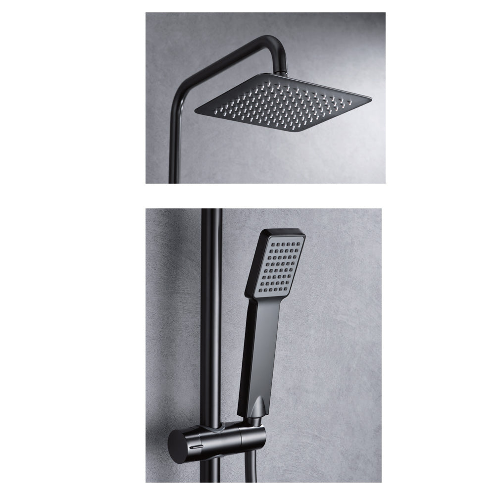 Denver | Columna de ducha con grifo monomando | Rociador Cuadrado acero inox. S.304 20x20 cm | Extraplano Antical