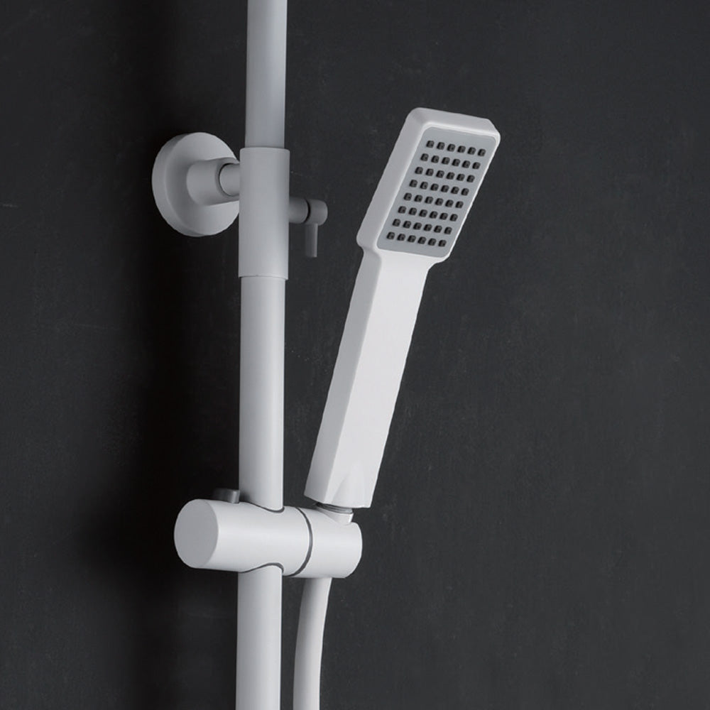 Denver | Columna de ducha con grifo monomando | Rociador Cuadrado acero inox. S.304 20x20 cm | Extraplano Antical