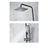 Denver | Columna de ducha con grifo termostatico | Rociador Cuadrado acero inox. S.304 20x20 cm | Extraplano Antical
