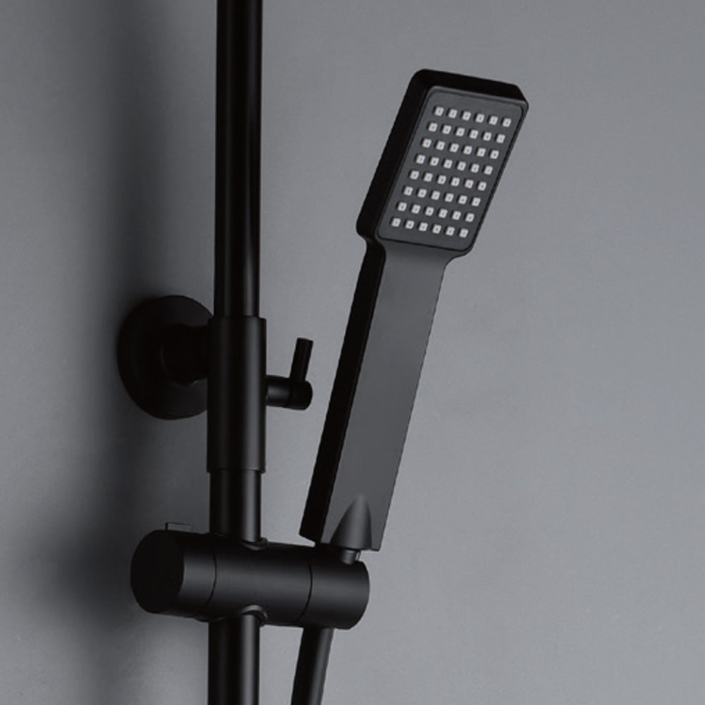 Denver | Columna de ducha con grifo monomando | Rociador Cuadrado acero inox. S.304 20x20 cm | Extraplano Antical