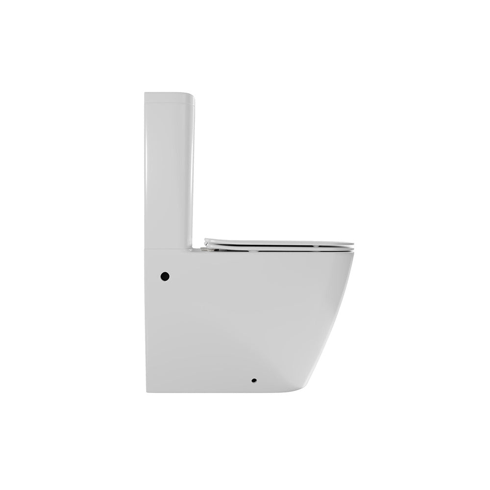 Illinois | Inodoro Completo Whirlflush Adosado a Pared | Tapa Extrafina Soft Close y Fácil Extracción