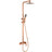 Pisa Columna de ducha con grifo monomando | Rociador Cuadrado acero inox. S.304 20x20 cm | Extraplano Antical