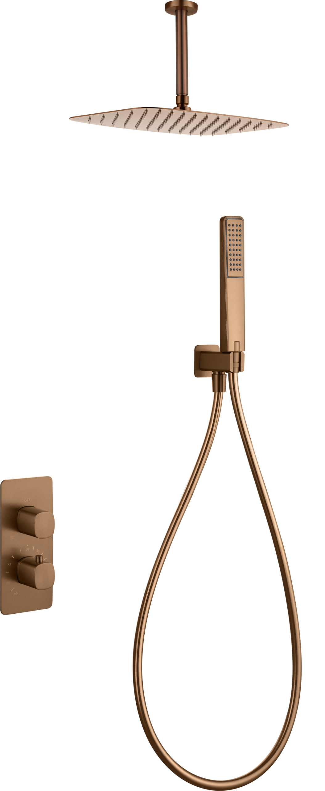 Conjunto Ducha Termostático Empotrado Arezzo