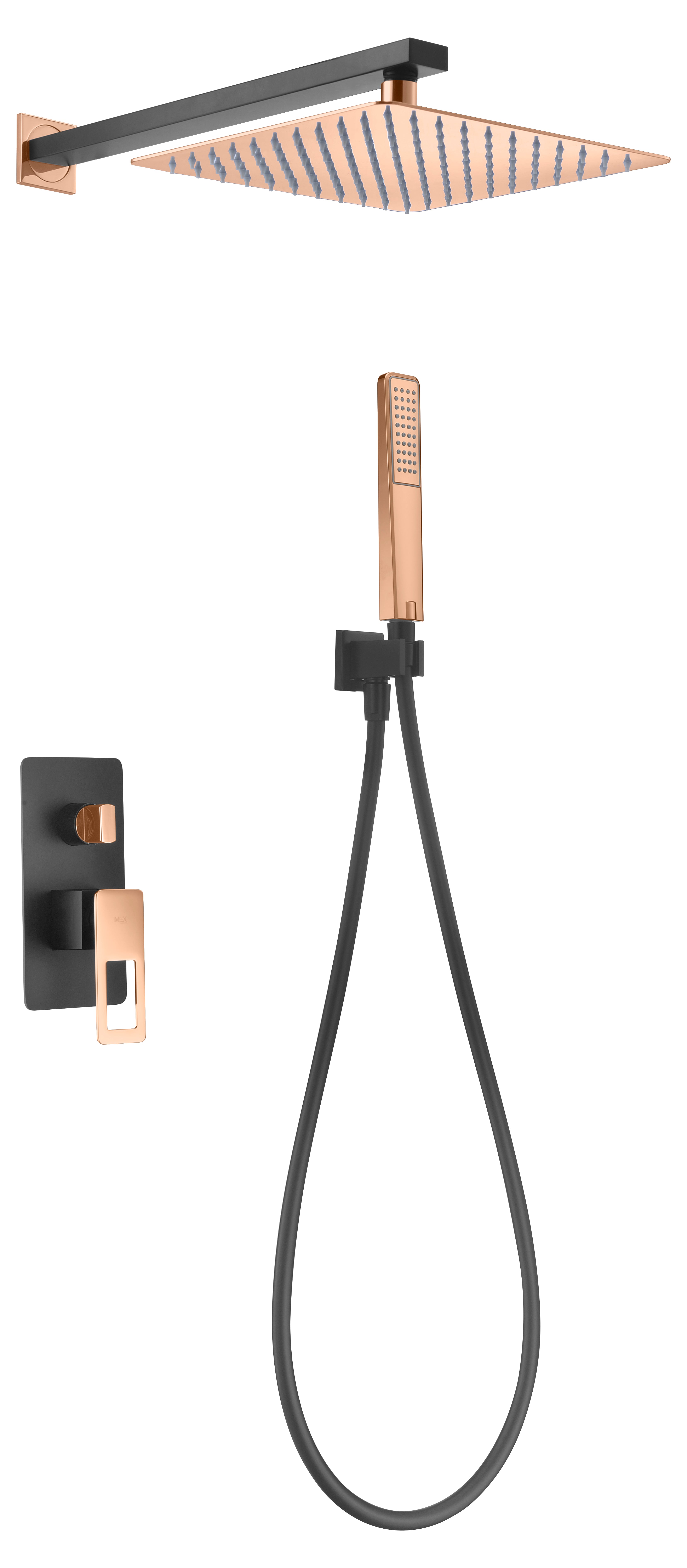 Conjunto de ducha empotrado monomando  Suecia