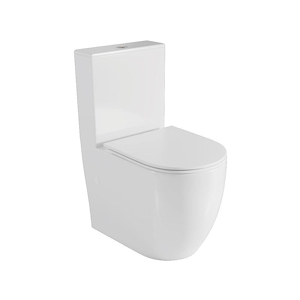 Hawaii | Inodoro Completo Adosado a Pared | Tapa Extrafina Duroplast Soft Close | Cisterna Incluida