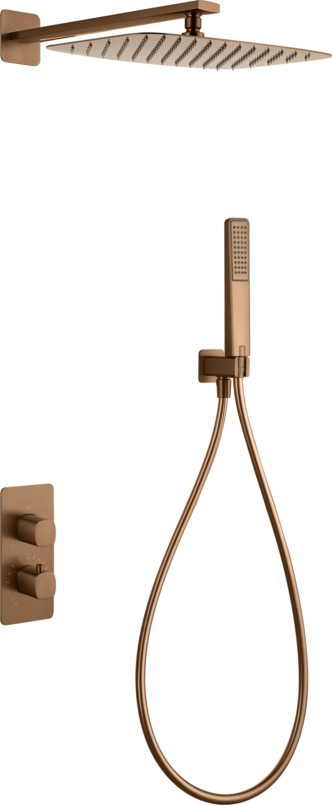 Conjunto Ducha Termostático Empotrado Toscana