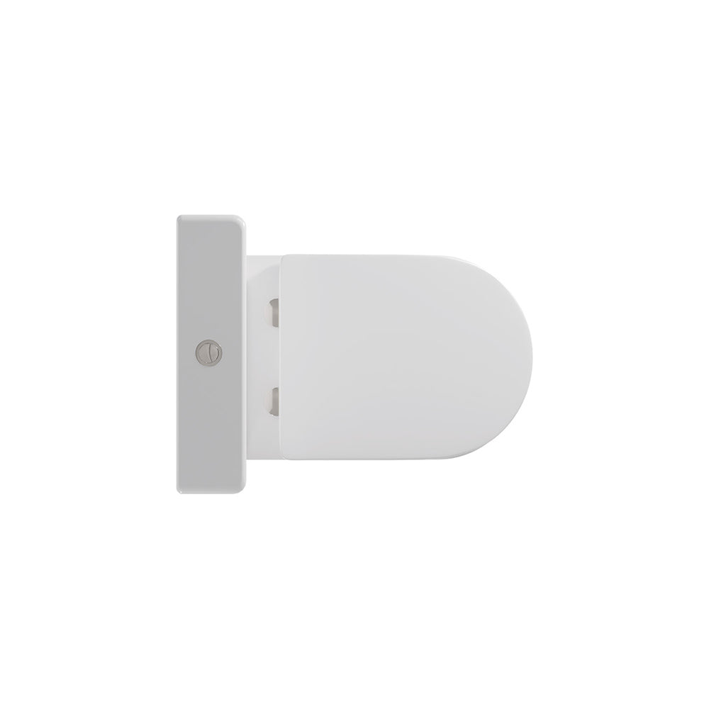 Florida | Inodoro PMR Redondo Rimless Adosado a Pared | Altura Confort para Movilidad Reducida | Tapa Duroplast Soft Close | Blanco Brillo
