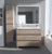 Siracusa | Mueble Baño al Suelo Fondo Reducido | 3 Cajones con Cierre Amortiguado y Lavabo Cerámico