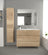 Siracusa | Mueble Baño al Suelo Fondo Reducido | 3 Cajones con Cierre Amortiguado y Lavabo Cerámico