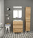 Siracusa | Mueble Baño al Suelo Fondo Reducido | 3 Cajones con Cierre Amortiguado y Lavabo Cerámico