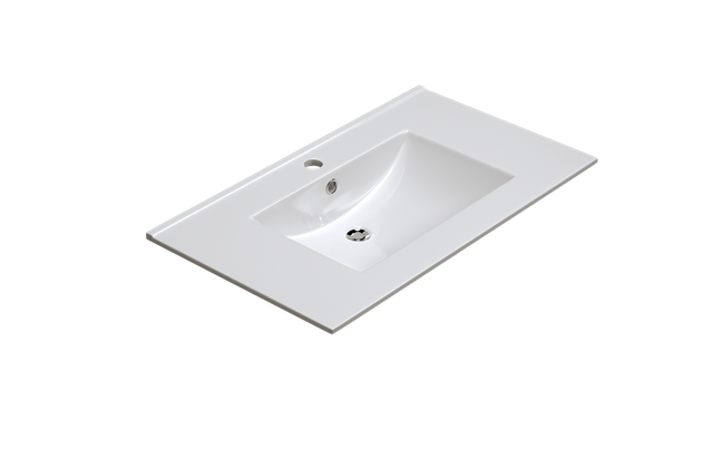 Manhattan | Mueble Baño Suspendido Fondo Reducido | 2 Cajones con Cierre Amortiguado y Lavabo Cerámico