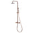 Chicago | Columna de ducha con grifo termostatico | Rociador Redondo acero inox. S.304 Ø20 cm | Extraplano Antical