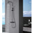 Chicago | Columna de ducha con grifo monomando | Rociador Redondo acero inox. S.304 Ø20 cm | Extraplano Antical