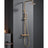 Chicago | Columna de ducha con grifo monomando | Rociador Redondo acero inox. S.304 Ø20 cm | Extraplano Antical