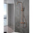 Chicago | Columna de ducha con grifo monomando | Rociador Redondo acero inox. S.304 Ø20 cm | Extraplano Antical
