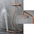 Chicago | Columna de ducha con grifo monomando | Rociador Redondo acero inox. S.304 Ø20 cm | Extraplano Antical