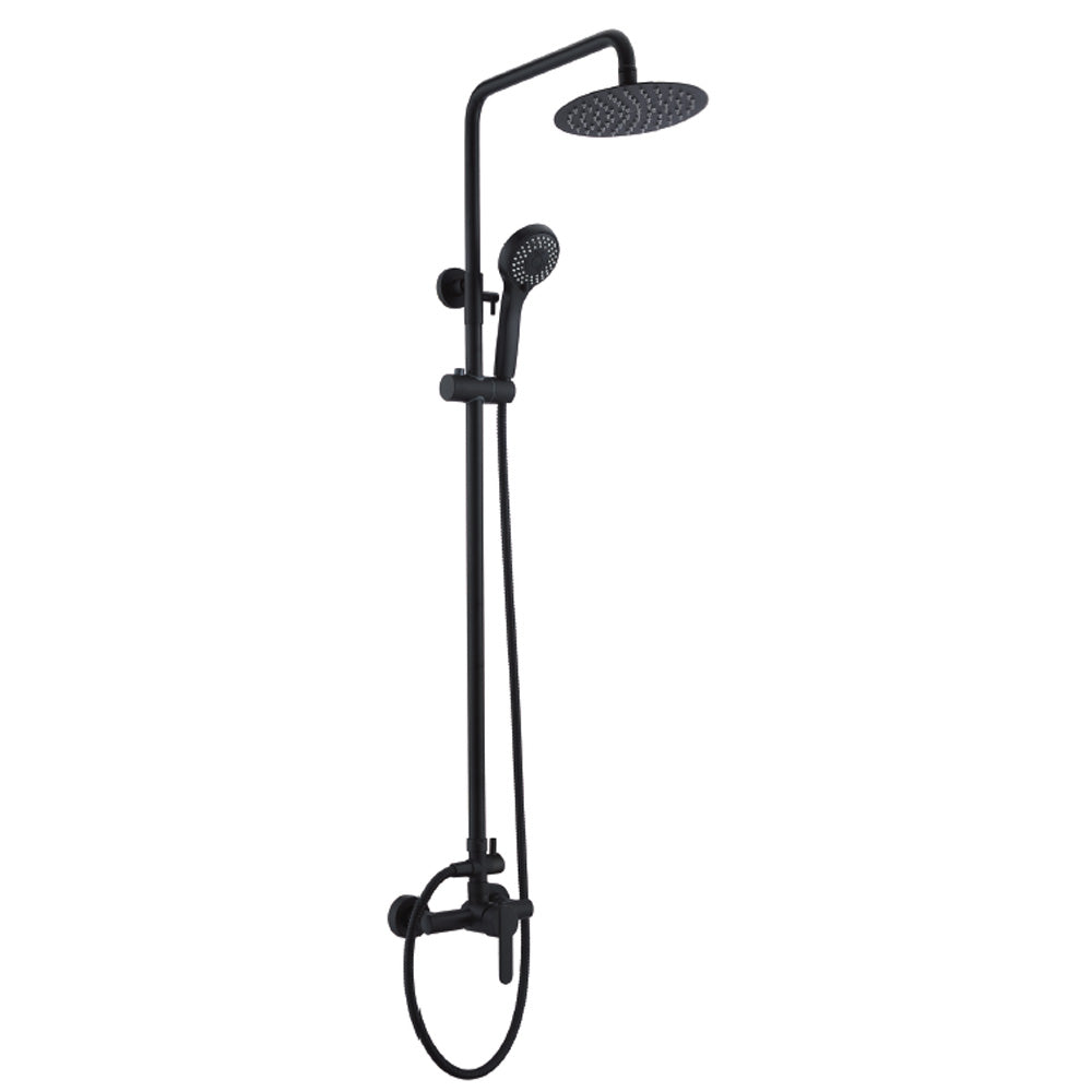 Seattle | Columna de ducha con grifo monomando | Rociador Redondo acero inox. S.304 Ø20 cm | Extraplano Antical