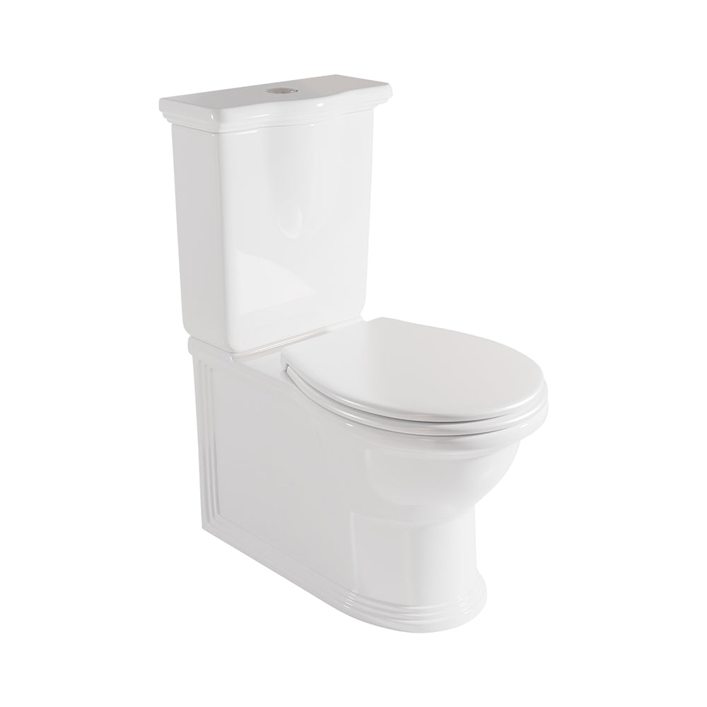 Pensylvania | Inodoro Completo Rimless Adosado a Pared | Asiento DM/ABS Soft Close | Cisterna Incluida