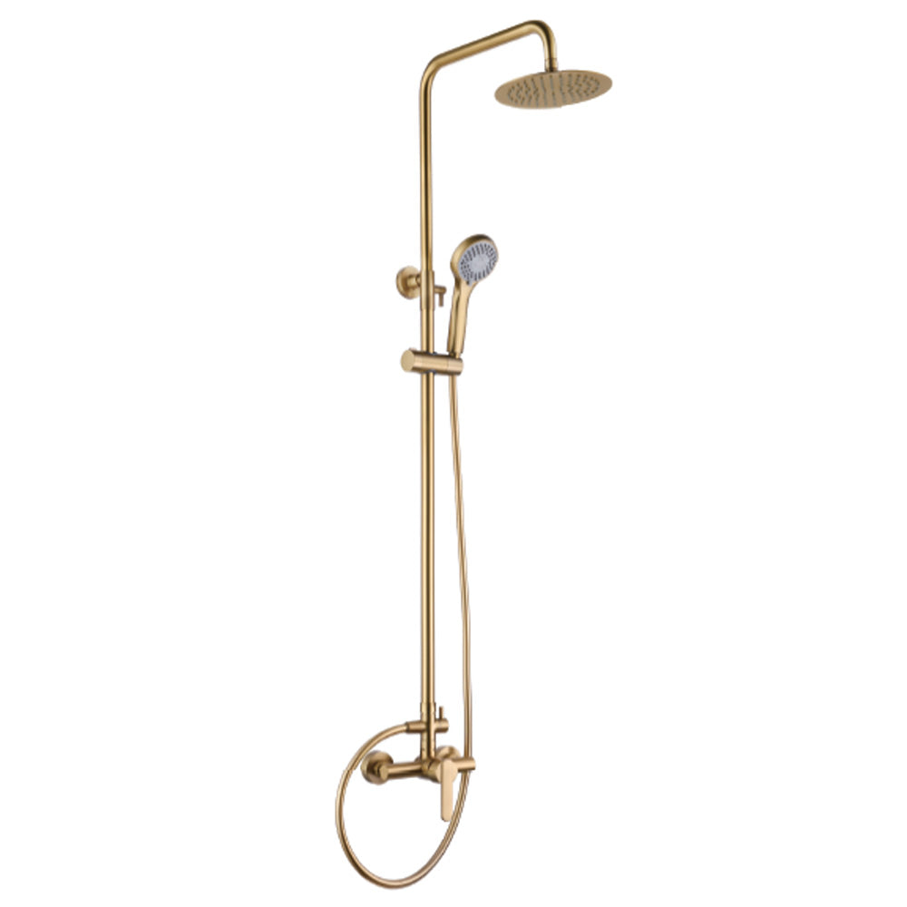Seattle | Columna de ducha con grifo monomando | Rociador Redondo acero inox. S.304 Ø20 cm | Extraplano Antical
